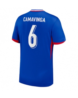 Francia Eduardo Camavinga #6 Maglia Gara Casa Repliche Europei 2024